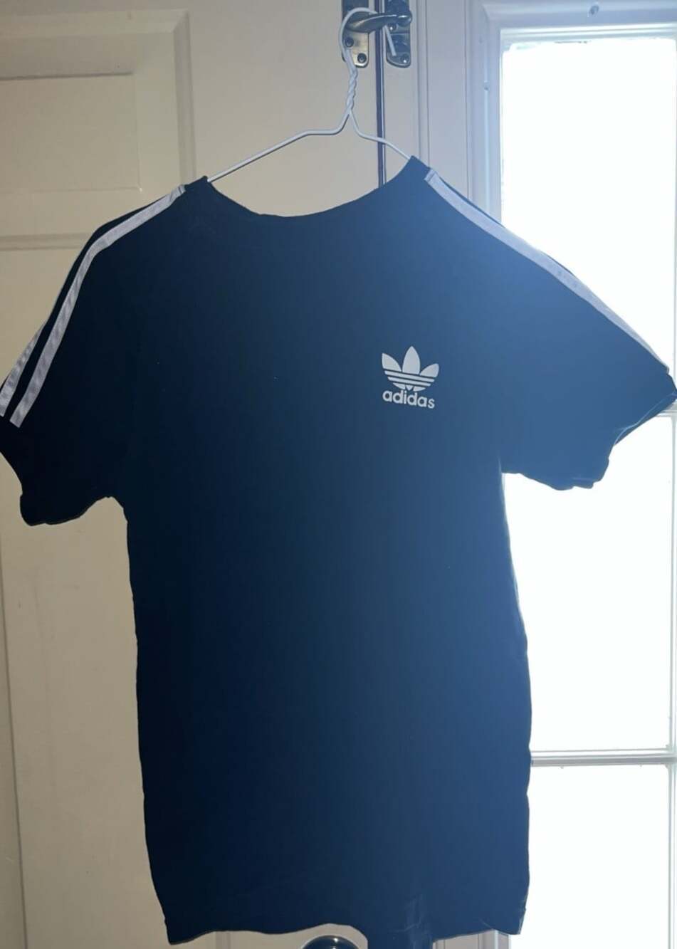 Adidas Originals 3 Stripe T Shirt Black White Small Xtra Logo In Back
